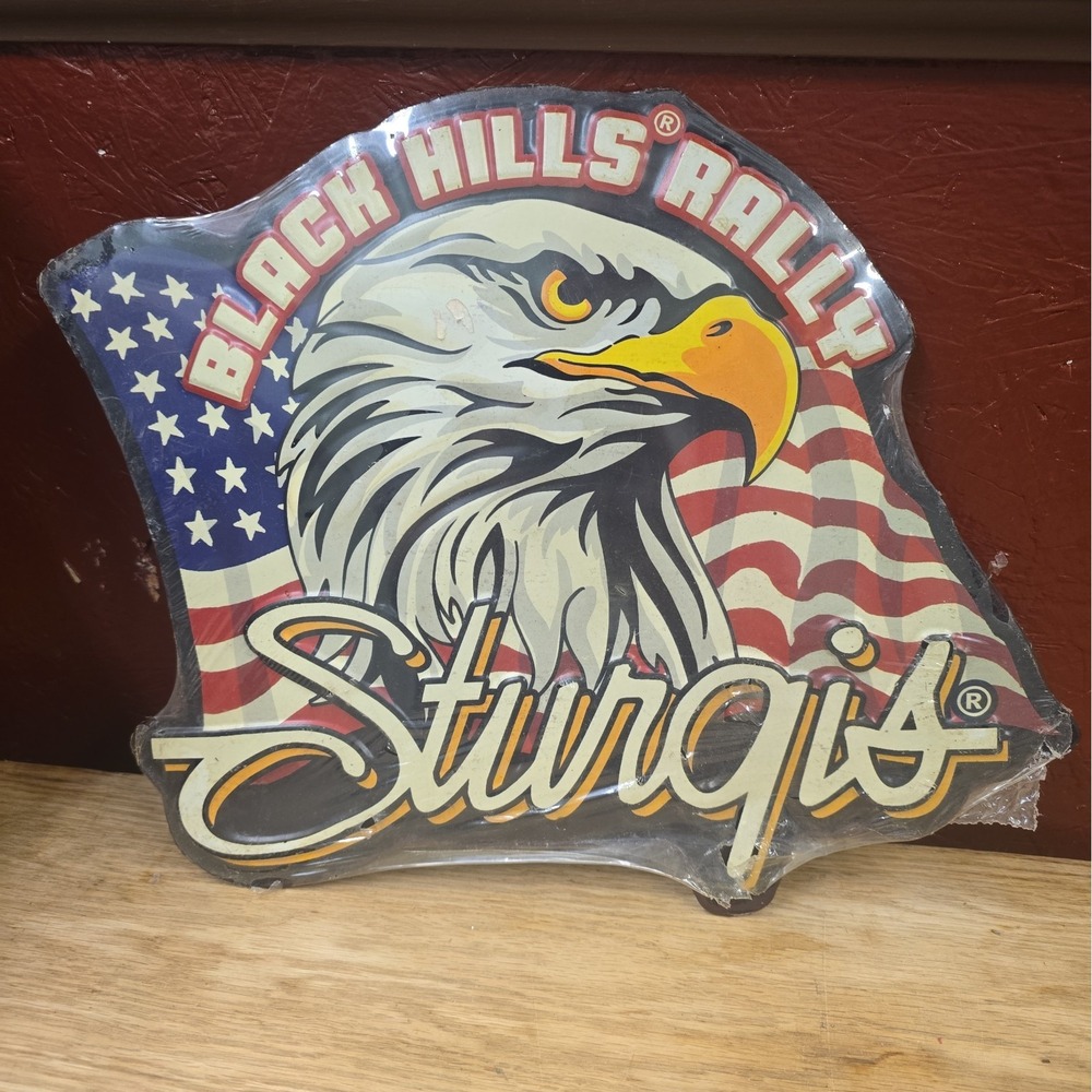 Sturgis South Dakota Black Hills Rally American Bald Eagle Sign 12" X "10